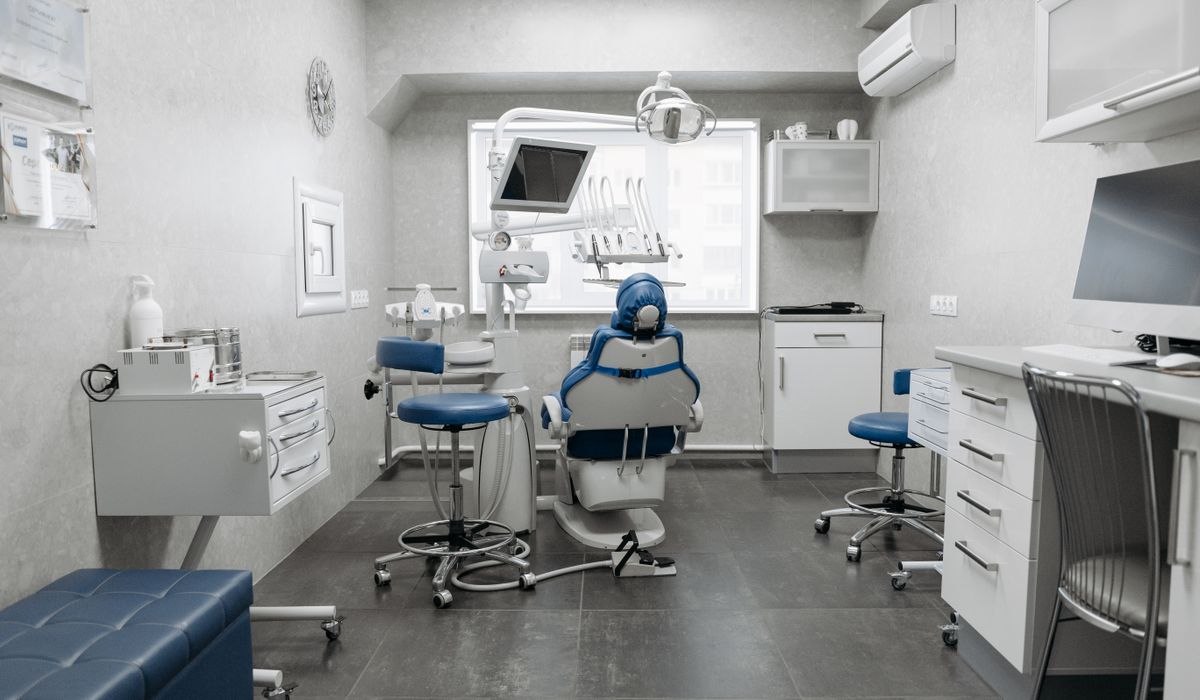 Spacious operatory with modern equipment and clean design