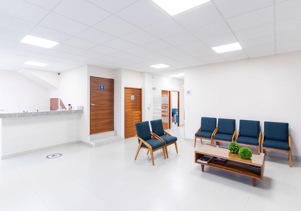Reception area with bright natural light